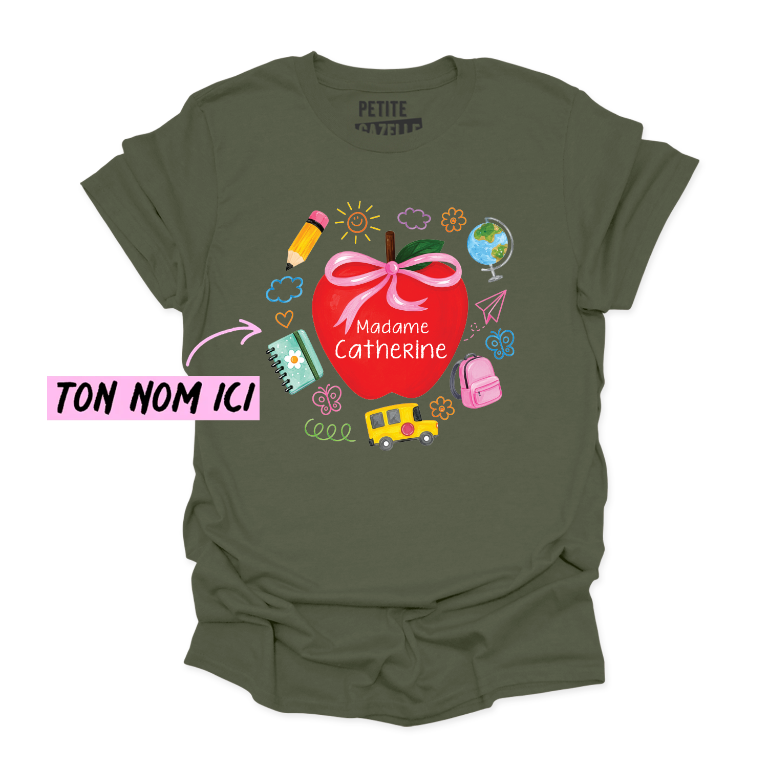 T-SHIRT COL ROND | Madame Grosse Pomme