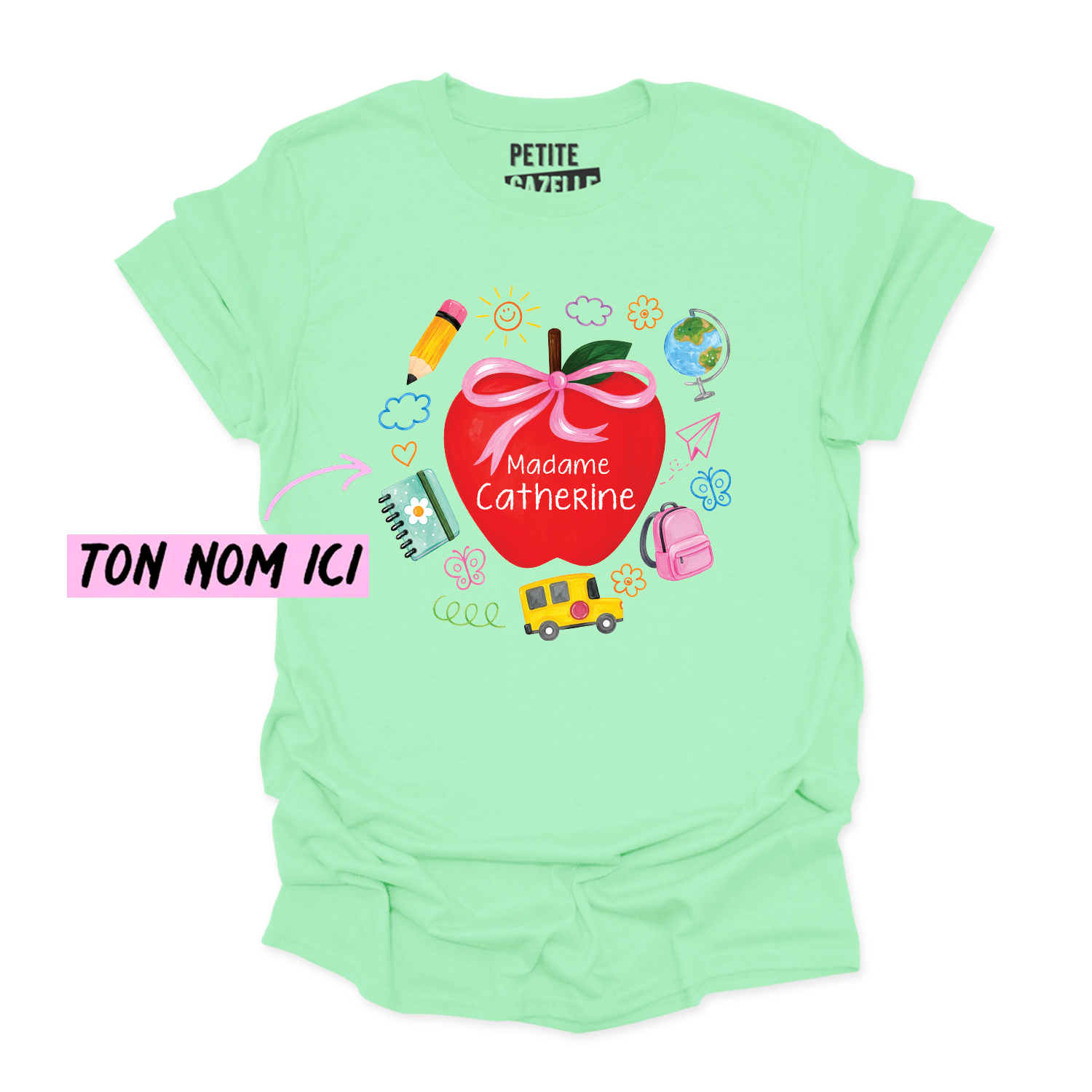 T-SHIRT COL ROND | Madame Grosse Pomme