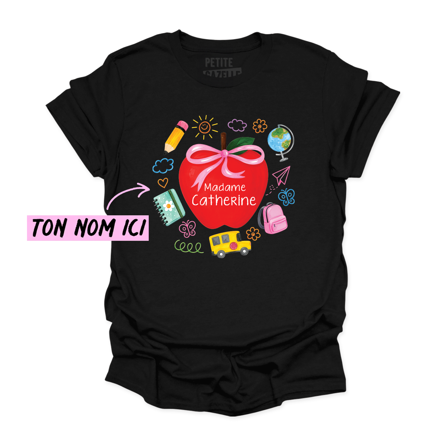 T-SHIRT COL ROND | Madame Grosse Pomme