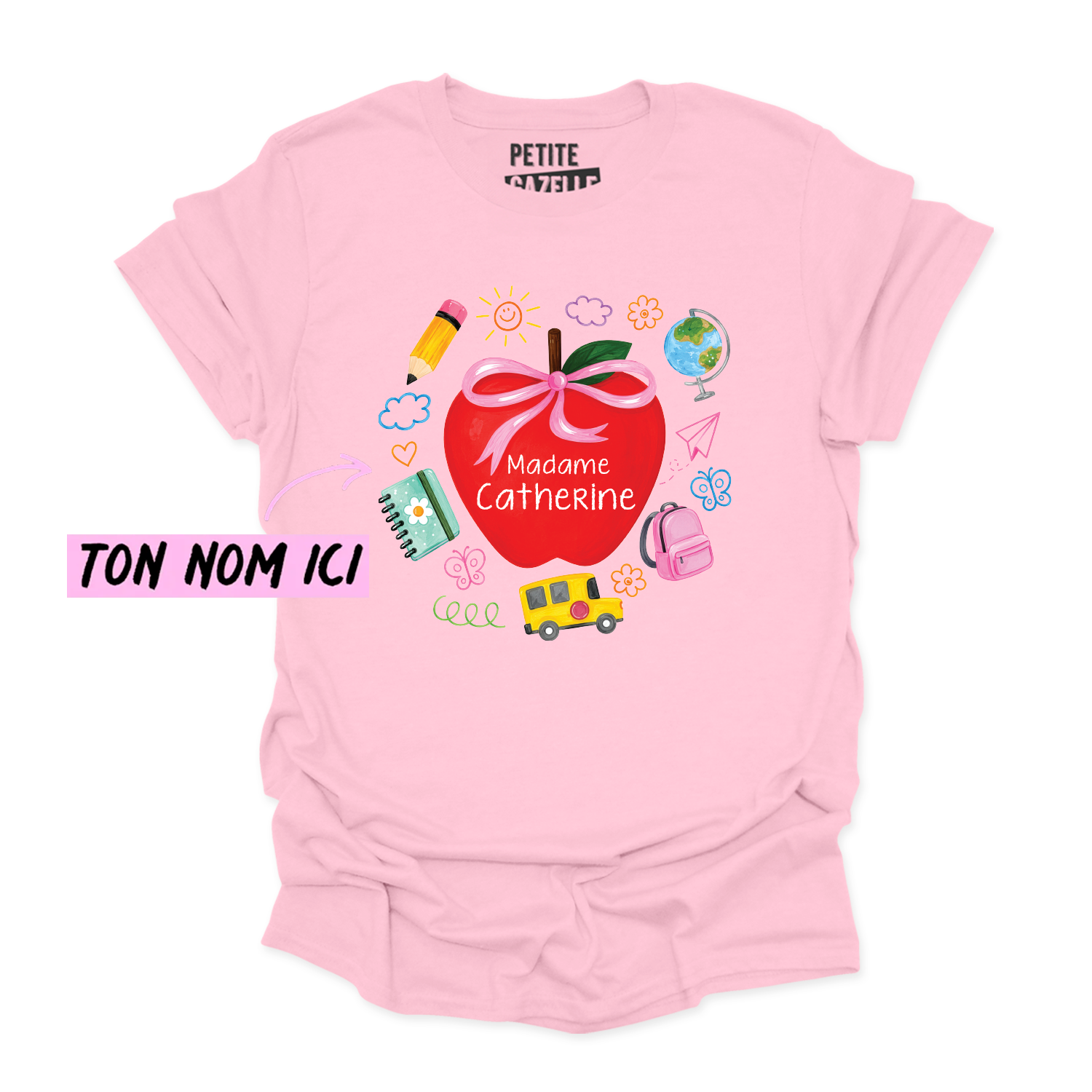 T-SHIRT COL ROND | Madame Grosse Pomme