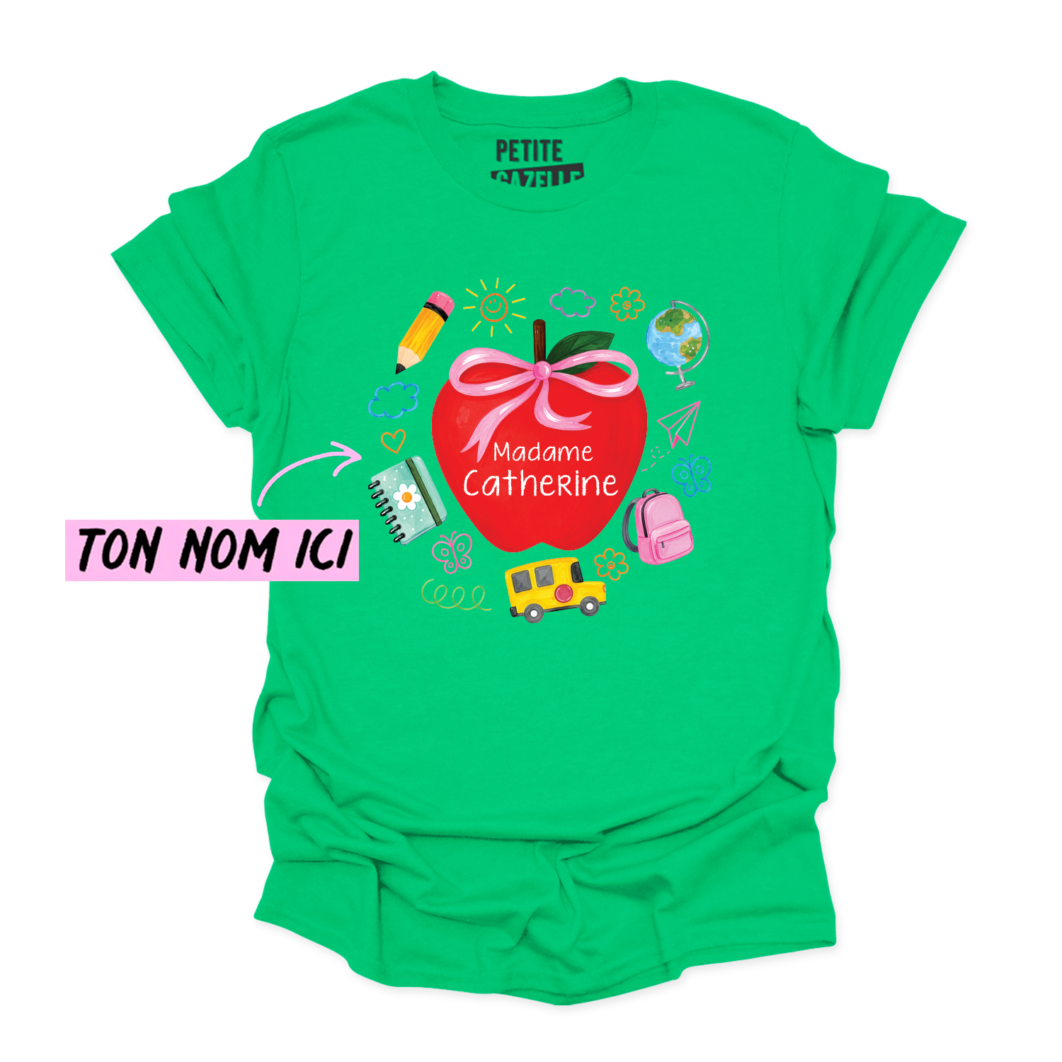 T-SHIRT COL ROND | Madame Grosse Pomme