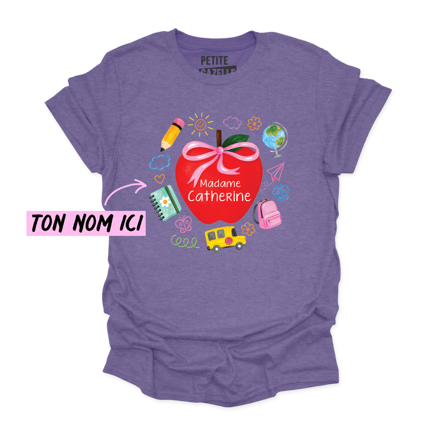 T-SHIRT COL ROND | Madame Grosse Pomme
