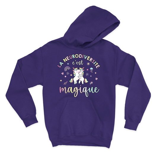 HOODIE | La neurodiversité c'est magique - Coton Ouaté à Capuchon - Petite Gazelle Atelier