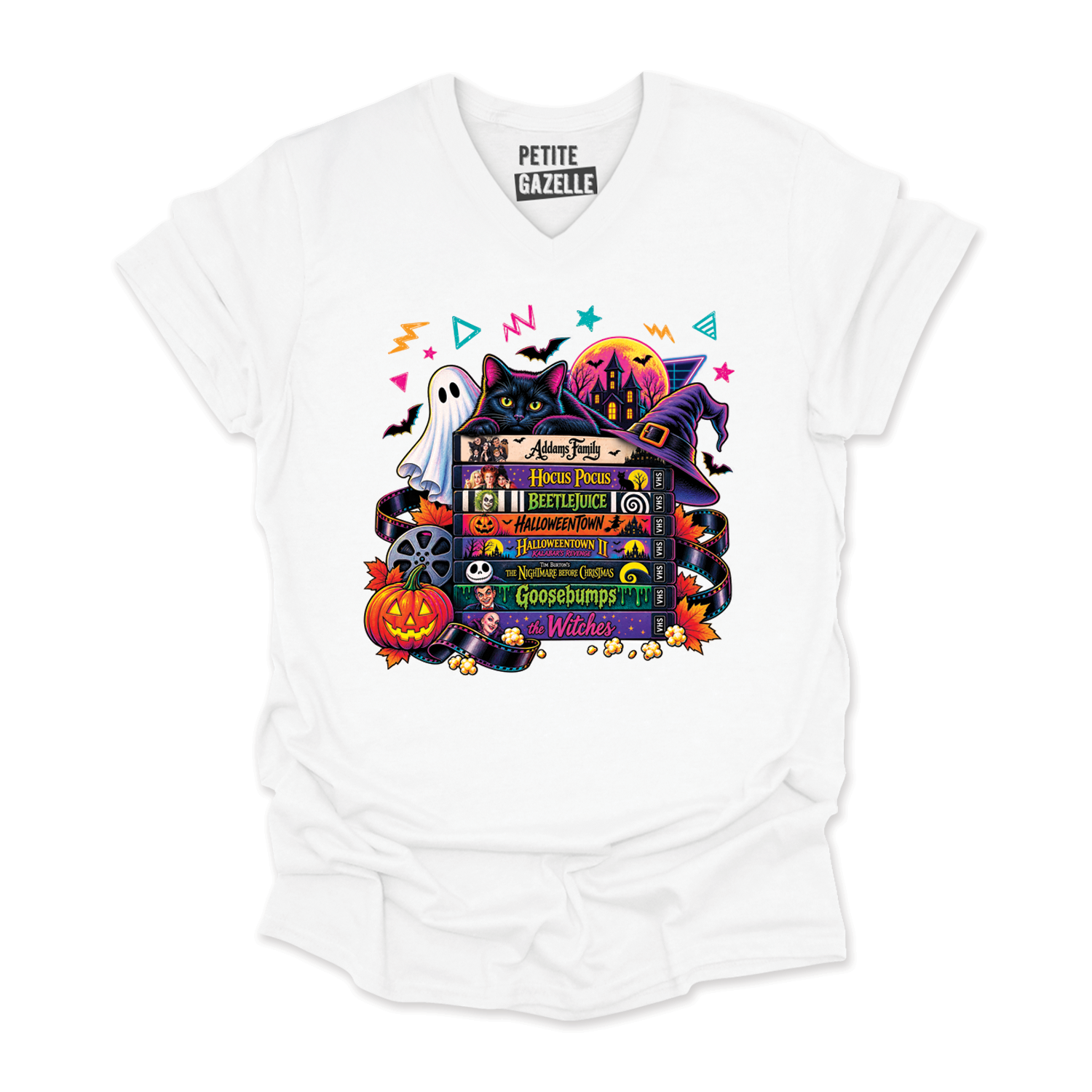 TSHIRT COL en V | Halloween VHS