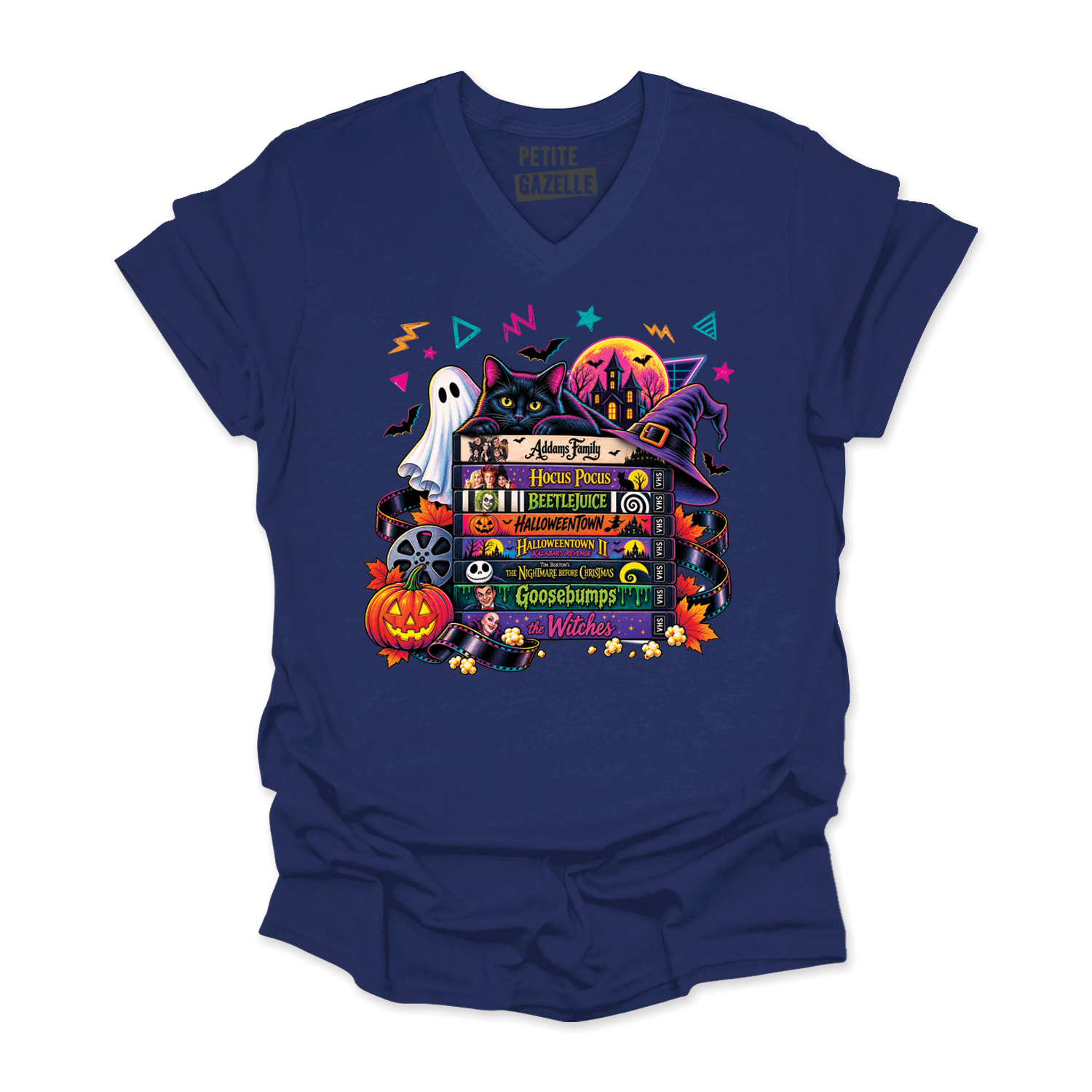 TSHIRT COL en V | Halloween VHS