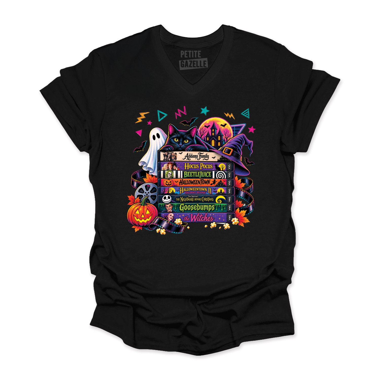 TSHIRT COL en V | Halloween VHS