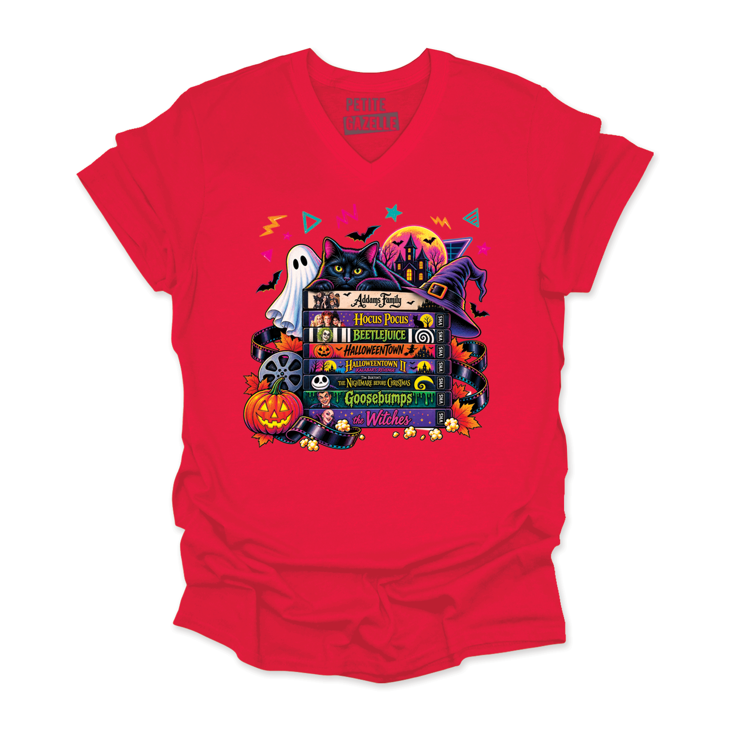 TSHIRT COL en V | Halloween VHS