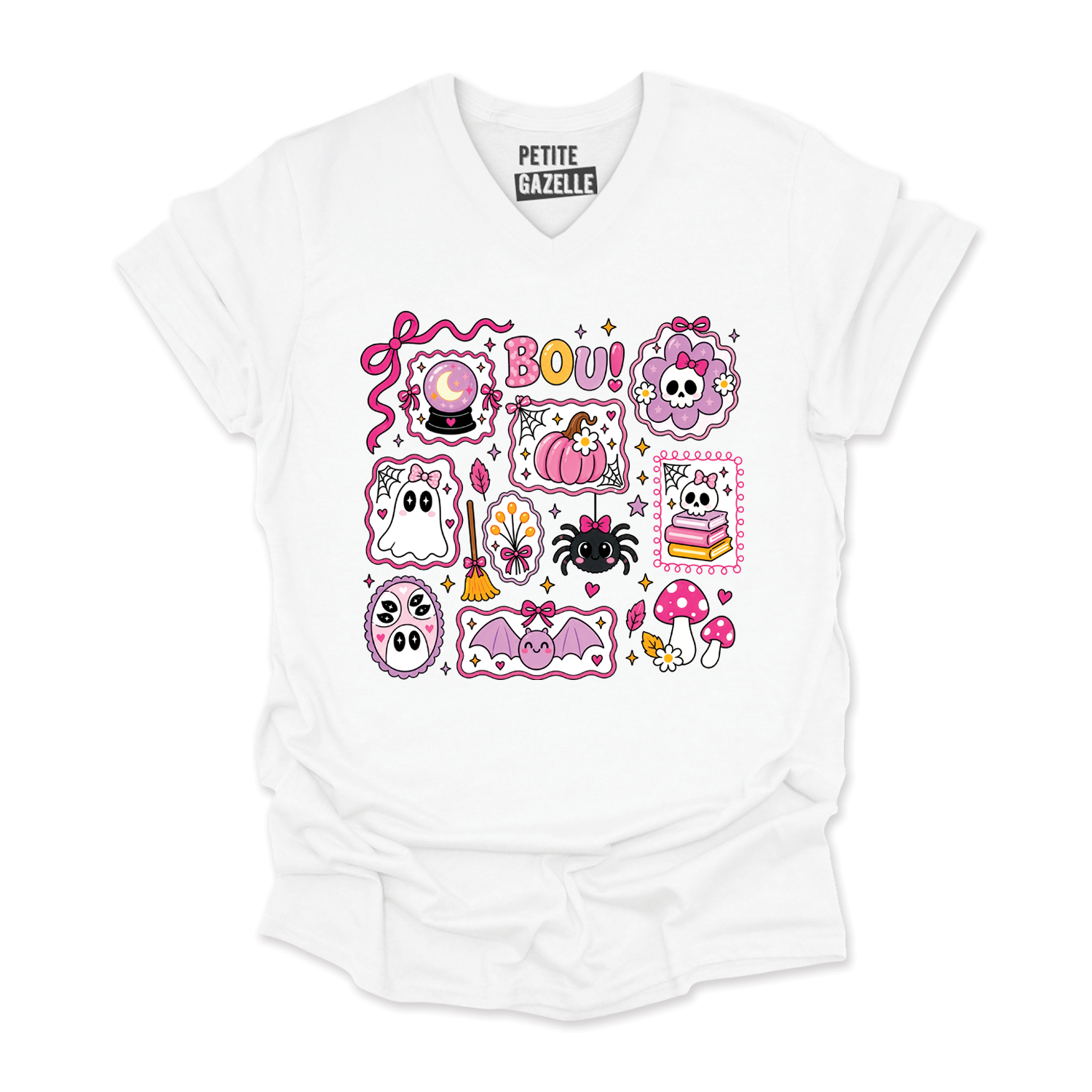 TSHIRT COL en V | Halloween Pastel