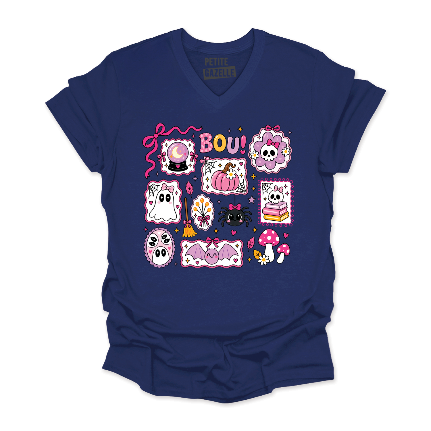 TSHIRT COL en V | Halloween Pastel