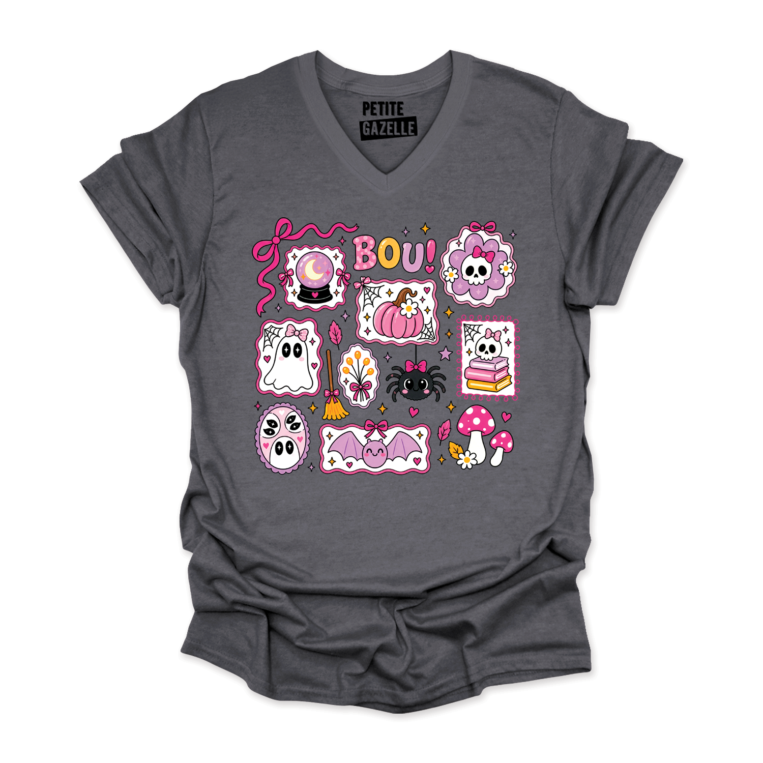 TSHIRT COL en V | Halloween Pastel