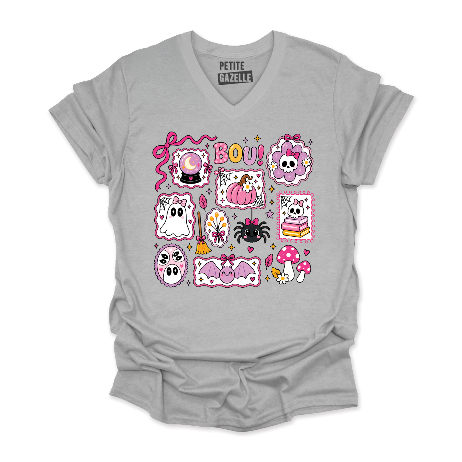 TSHIRT COL en V | Halloween Pastel
