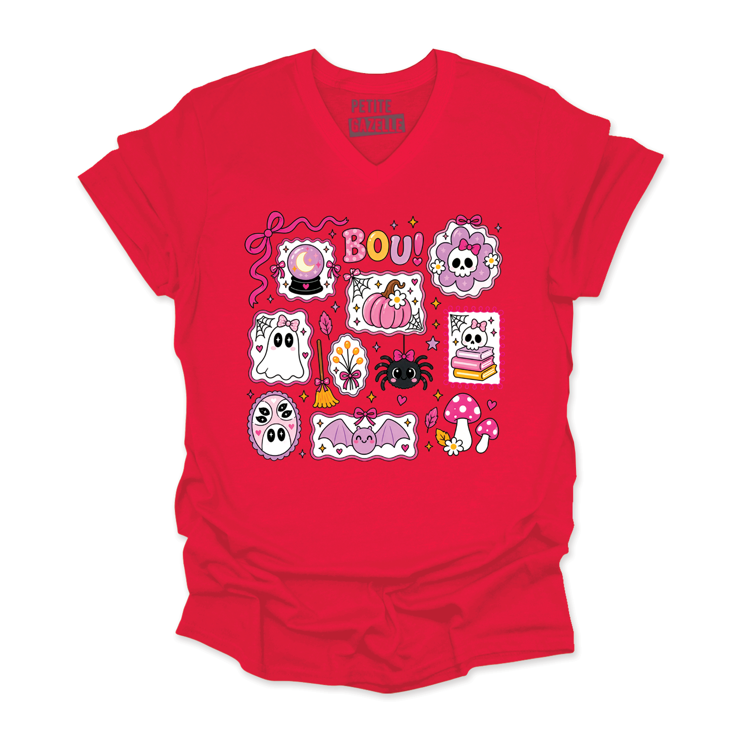 TSHIRT COL en V | Halloween Pastel
