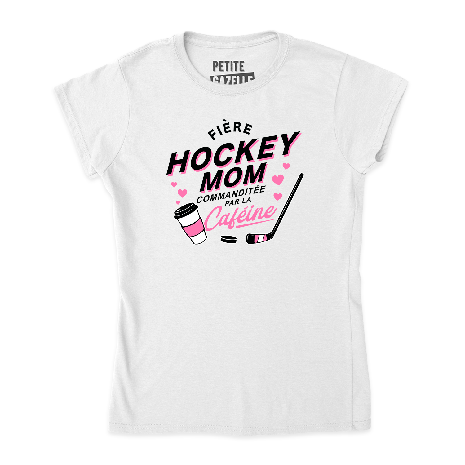 TSHIRT AJUSTÉ | Hockey Mom - Commanditée par la caféine