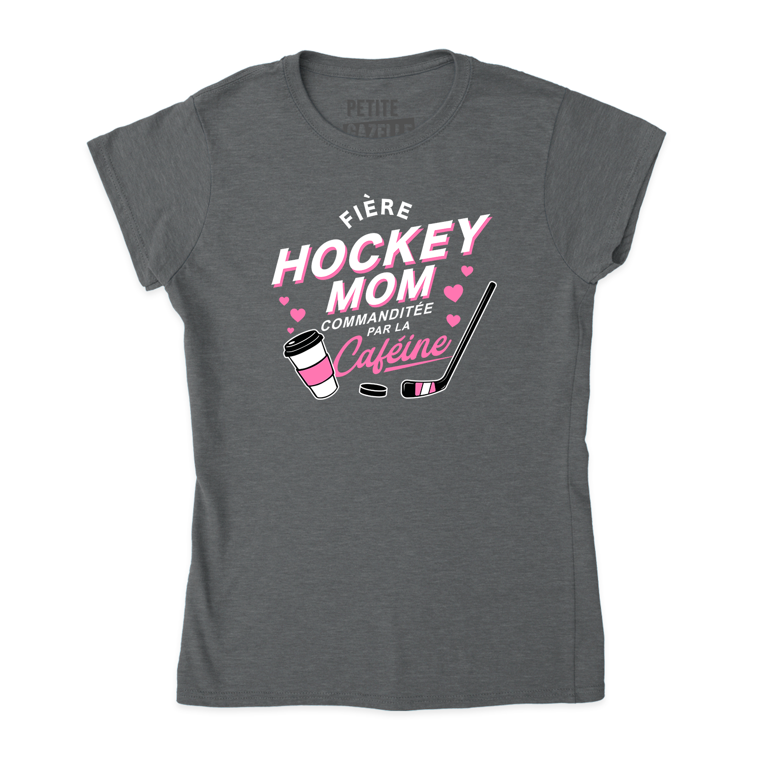 TSHIRT AJUSTÉ | Hockey Mom - Commanditée par la caféine