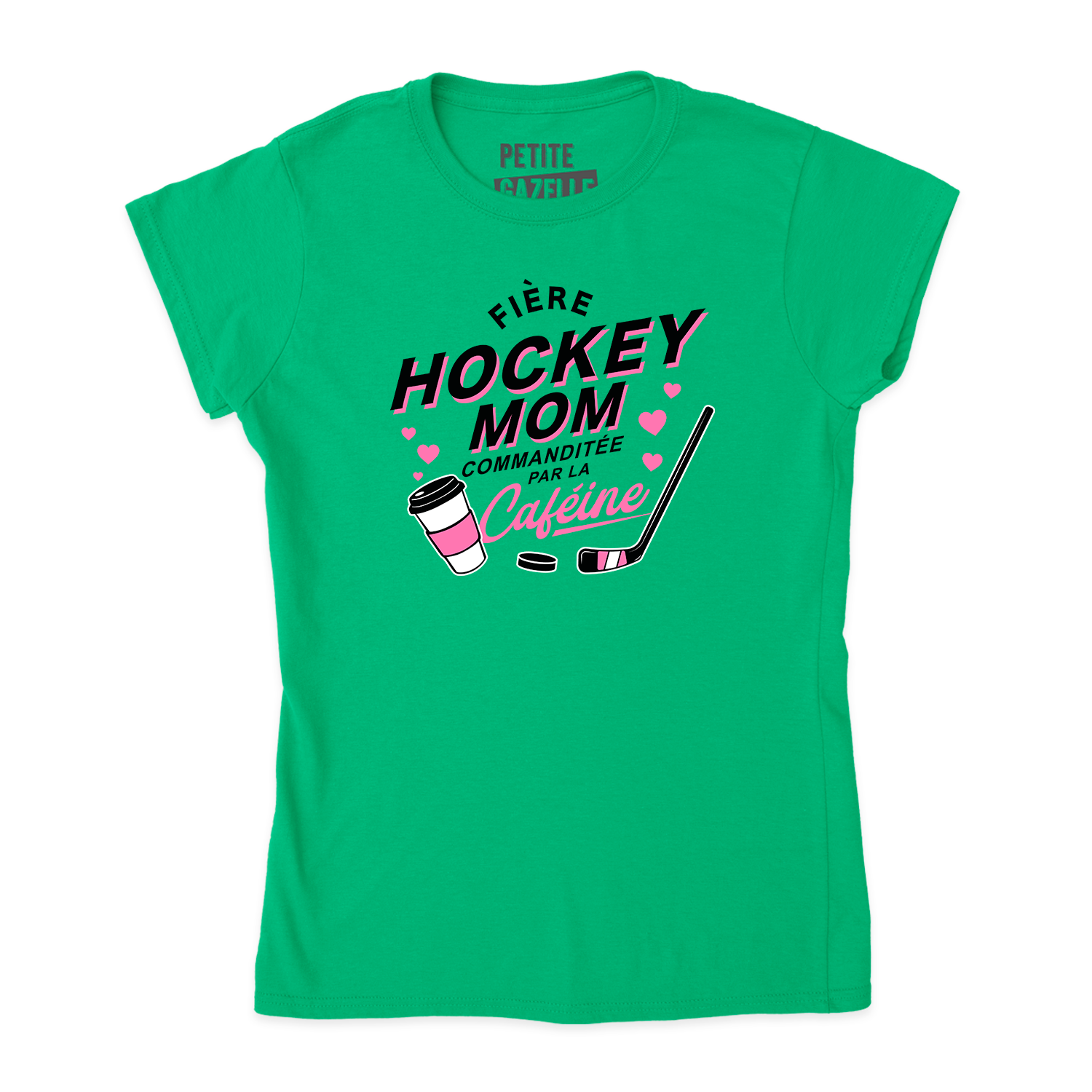 TSHIRT AJUSTÉ | Hockey Mom - Commanditée par la caféine