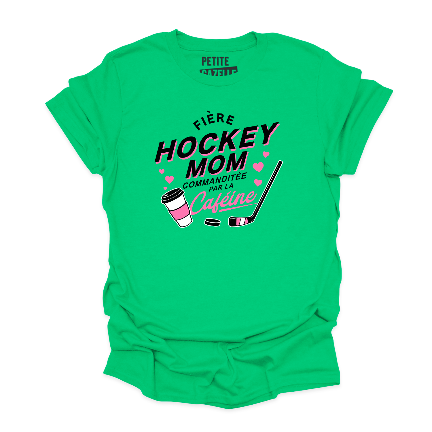 T-SHIRT COL ROND | Hockey Mom - Commanditée par la caféine