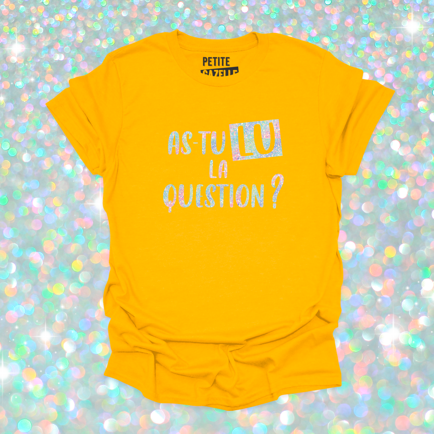 T-SHIRT COL ROND | As-tu lu la question ? (Holographique)