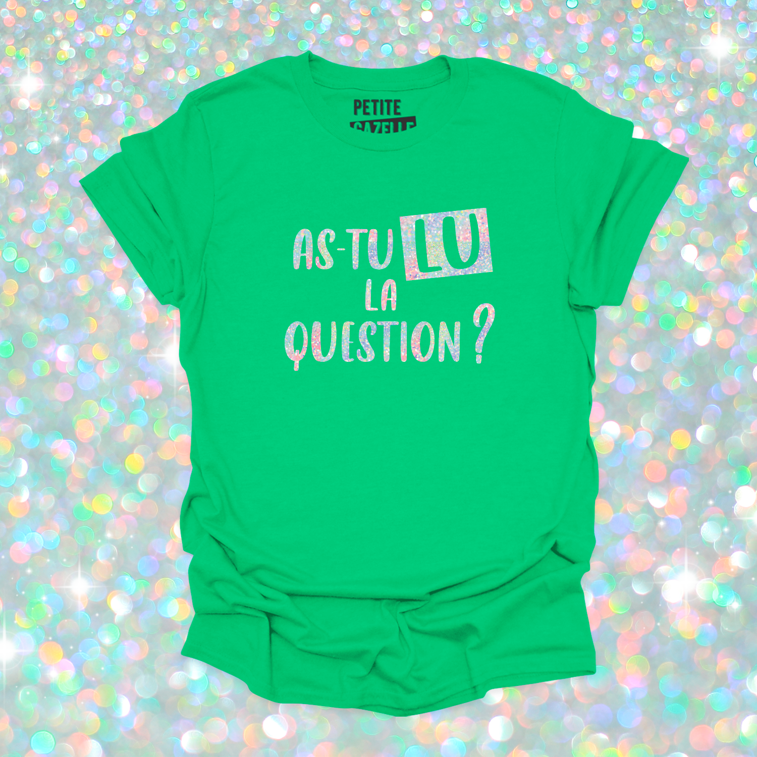 T-SHIRT COL ROND | As-tu lu la question ? (Holographique)