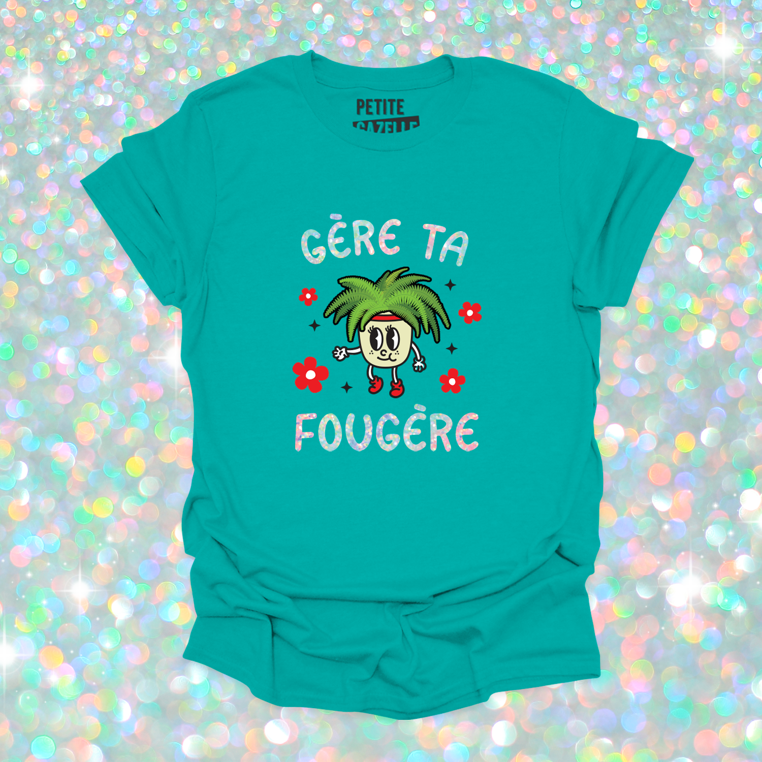 T-SHIRT COL ROND | Gère ta fougère (Holographique)