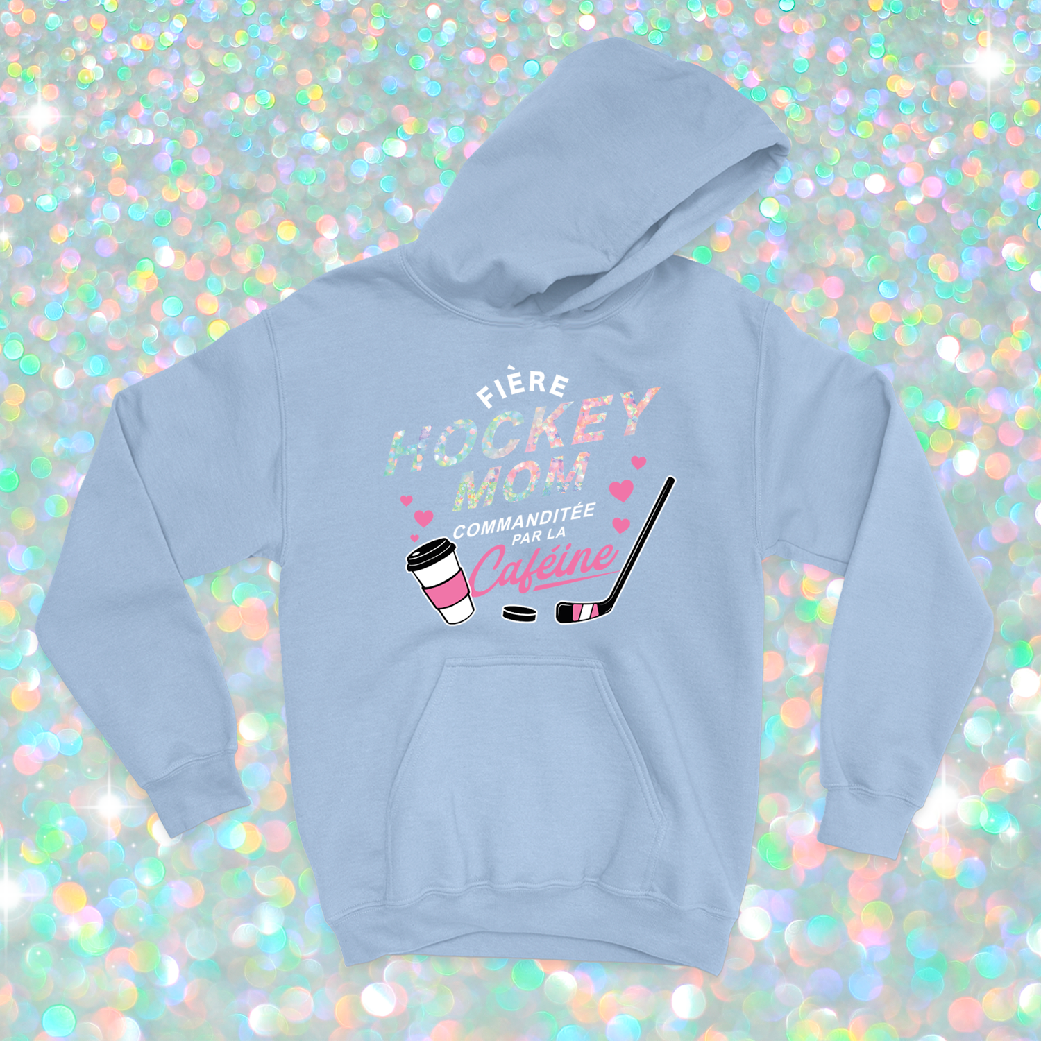 HOODIE | Hockey mom (Holographique)