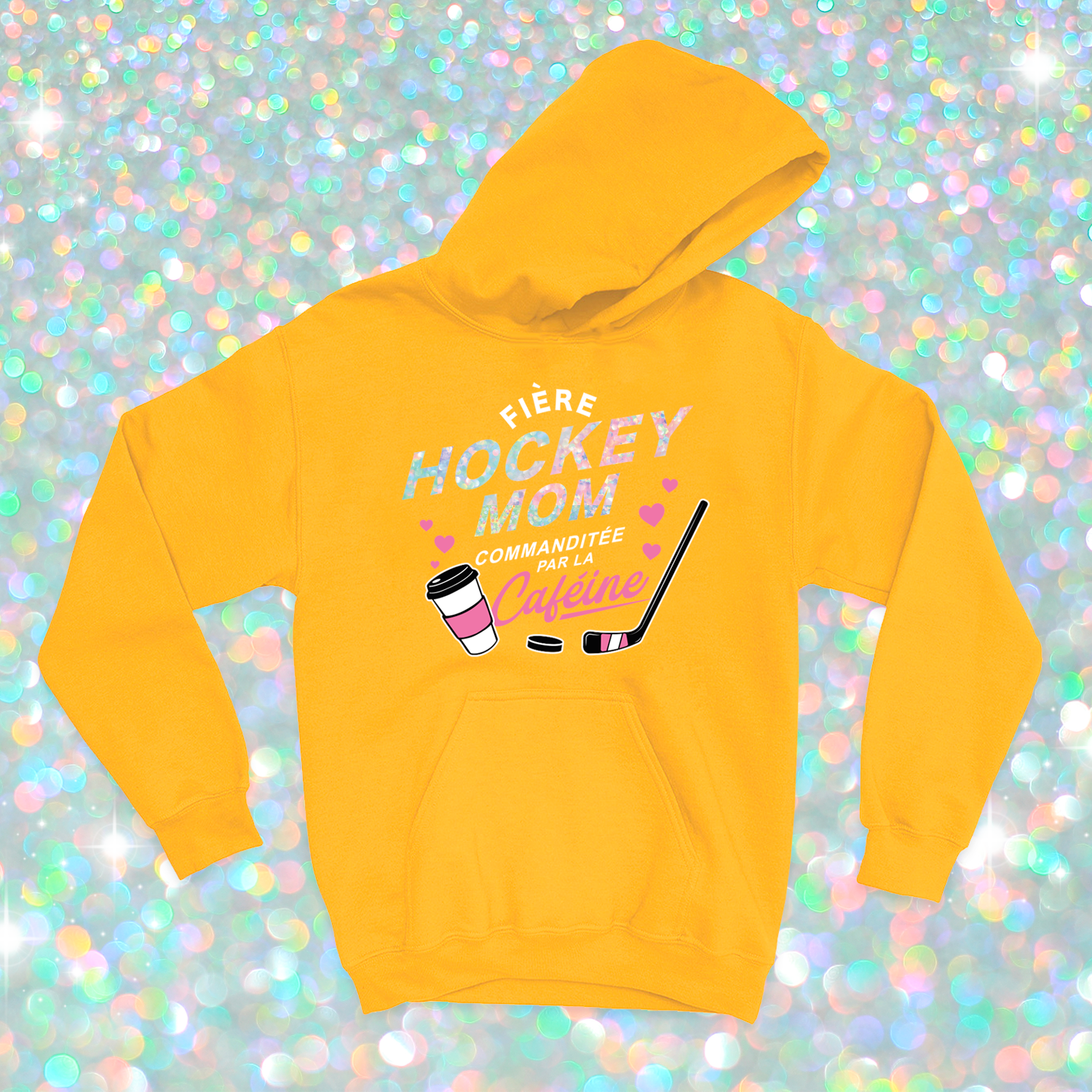 HOODIE | Hockey mom (Holographique)