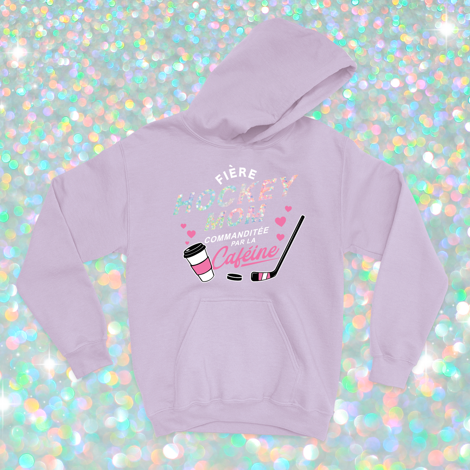 HOODIE | Hockey mom (Holographique)