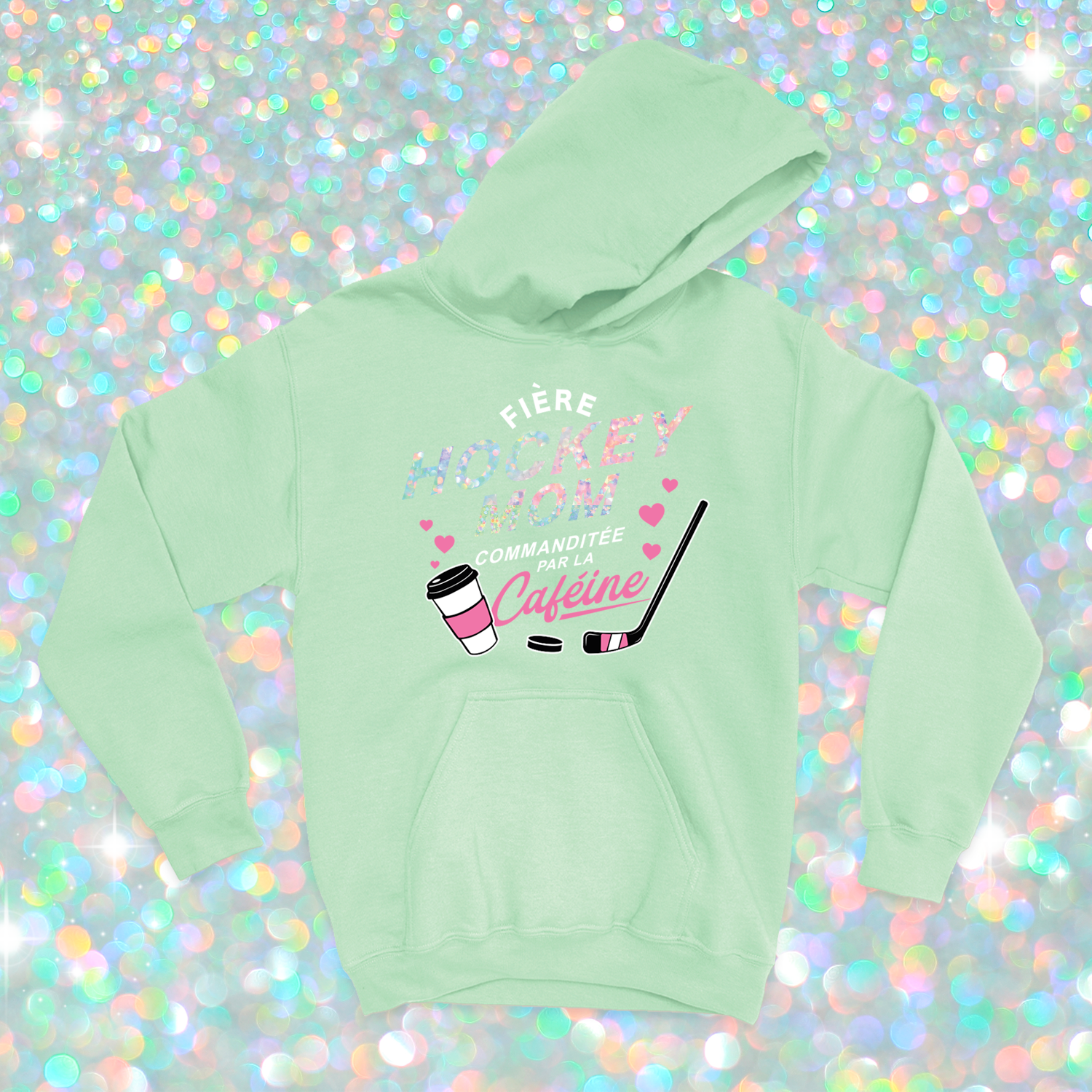 HOODIE | Hockey mom (Holographique)