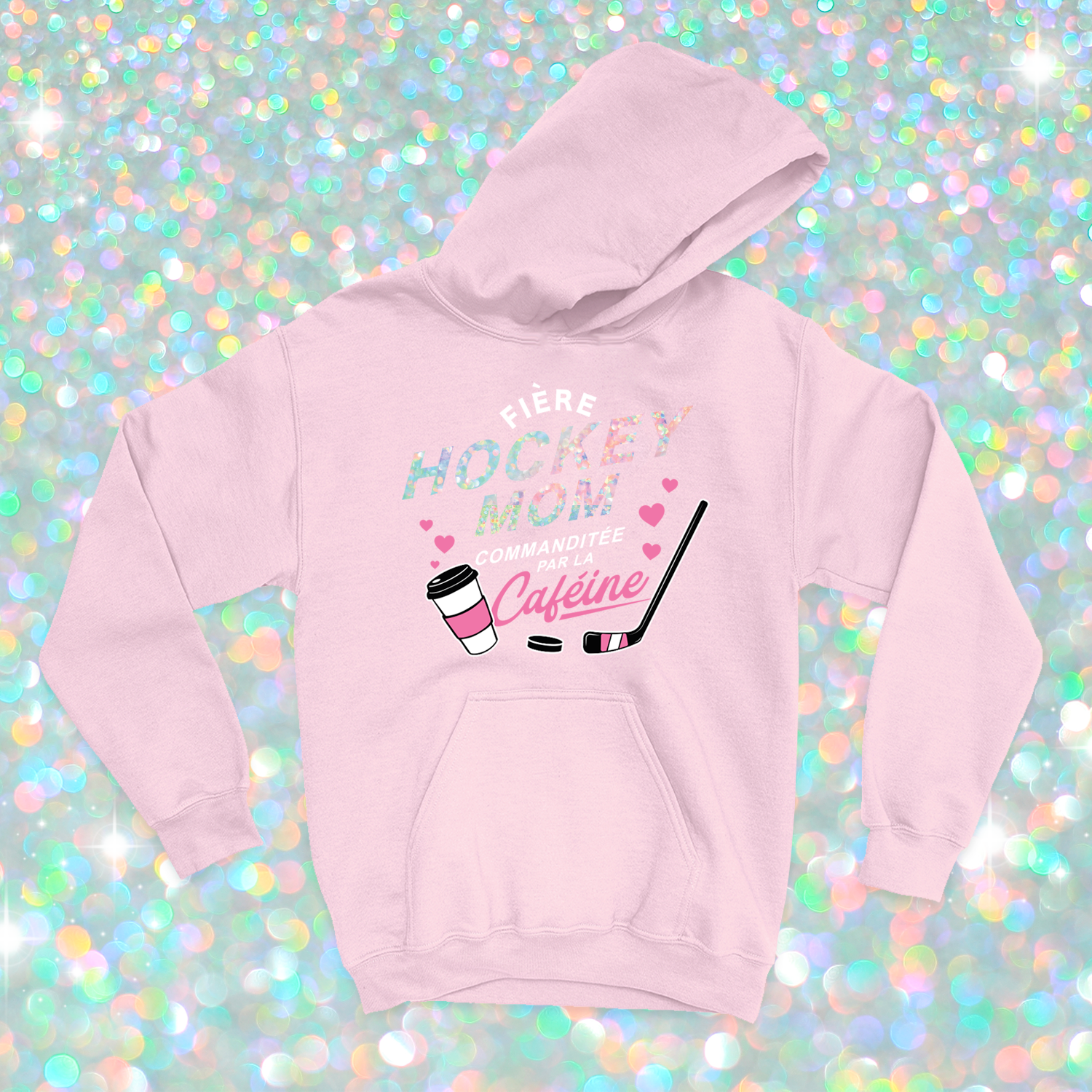 HOODIE | Hockey mom (Holographique)