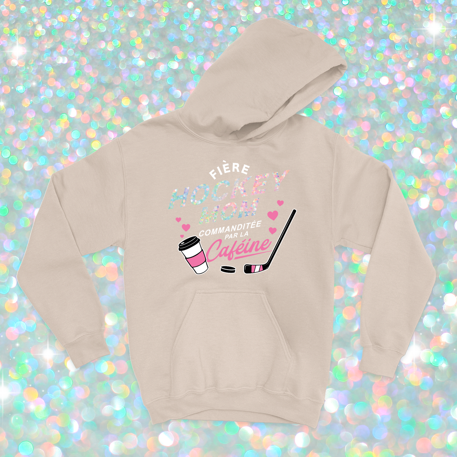 HOODIE | Hockey mom (Holographique)