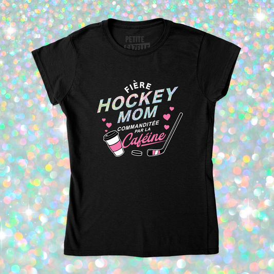 TSHIRT AJUSTÉ | Hockey mom (Holographique)