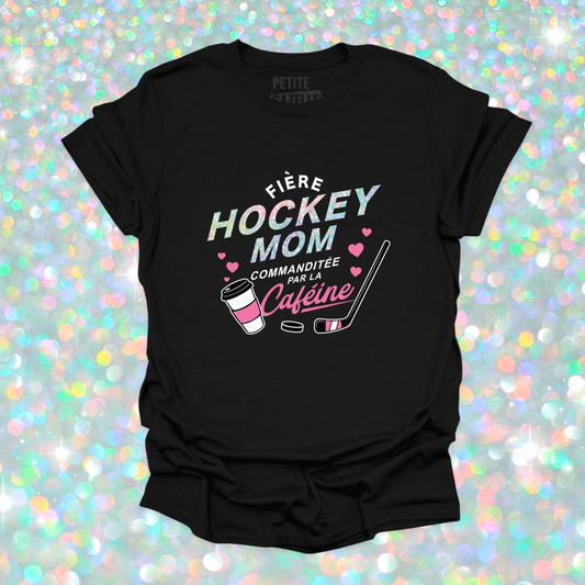 T-SHIRT COL ROND | Hockey mom (Holographique)