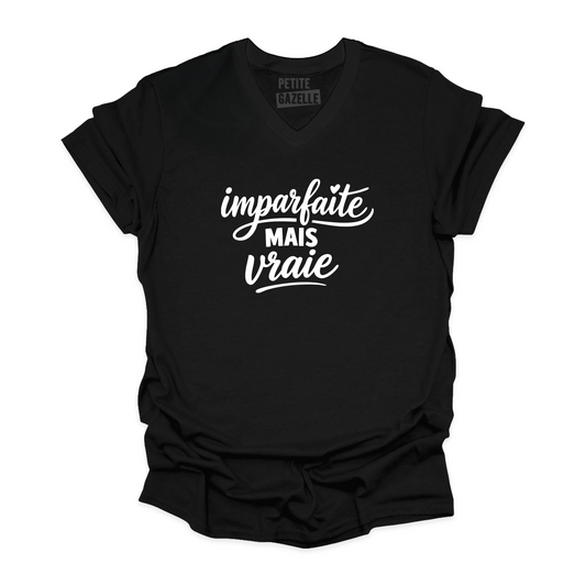 TSHIRT COL en V | Imparfaite mais vraie