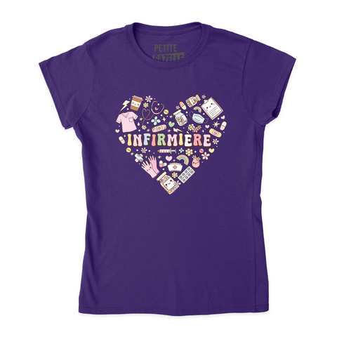 TSHIRT AJUSTÉ | Infirmière Coeur