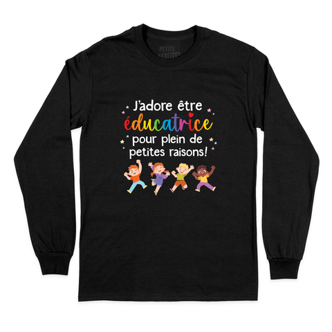T-SHIRT À MANCHES LONGUES | J'adore être éducatrice