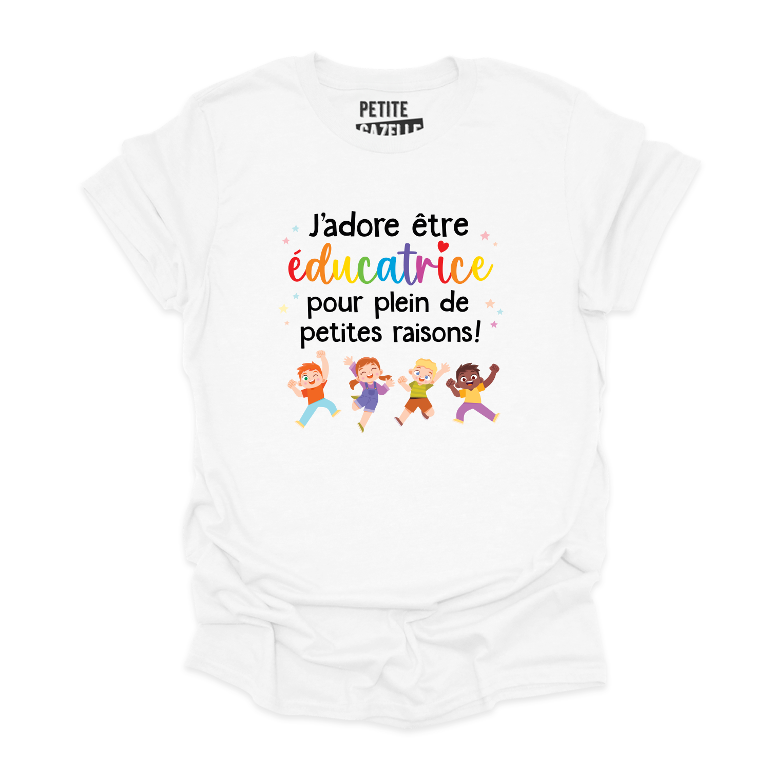 T-SHIRT COL ROND | J'adore être éducatrice