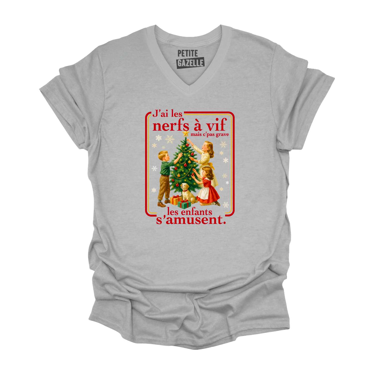 TSHIRT COL en V | J'ai les nerfs à vif