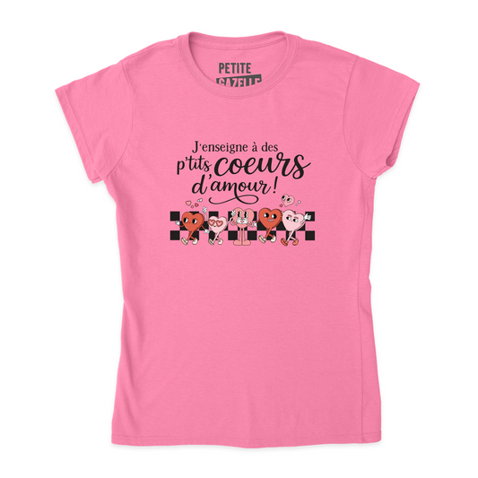 TSHIRT AJUSTÉ | J'enseigne à des p'tits coeurs