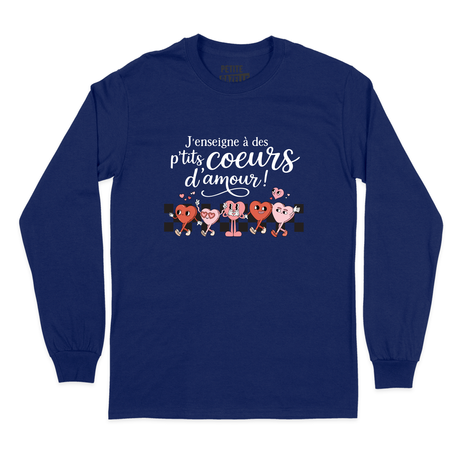 T-SHIRT À MANCHES LONGUES | J'enseigne à des p'tits coeurs