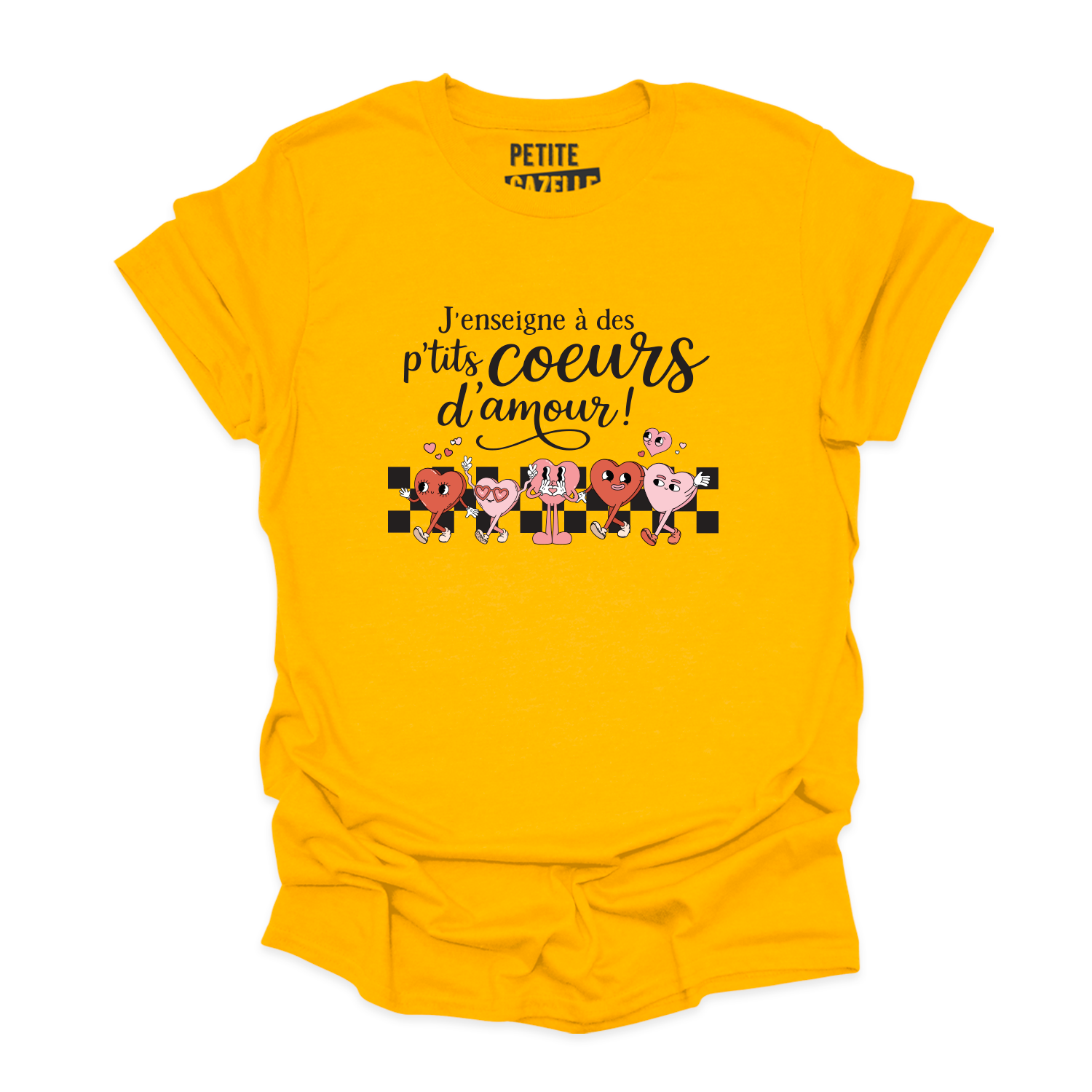 T-SHIRT COL ROND | J'enseigne à des p'tits coeurs