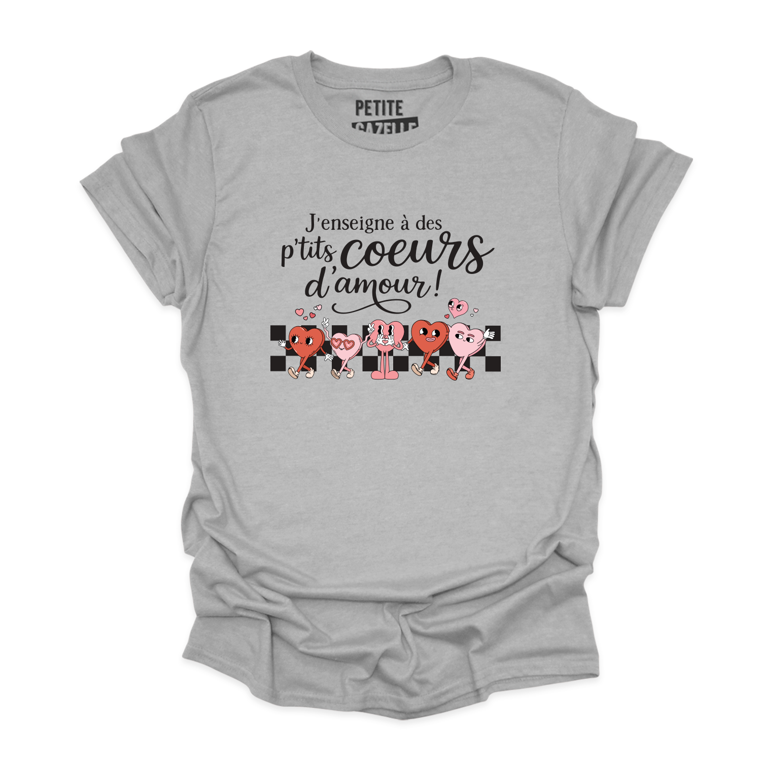 T-SHIRT COL ROND | J'enseigne à des p'tits coeurs