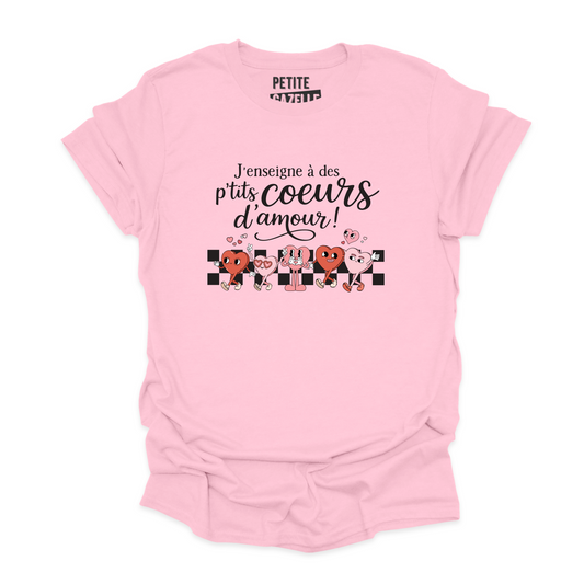 T-SHIRT COL ROND | J'enseigne à des p'tits coeurs