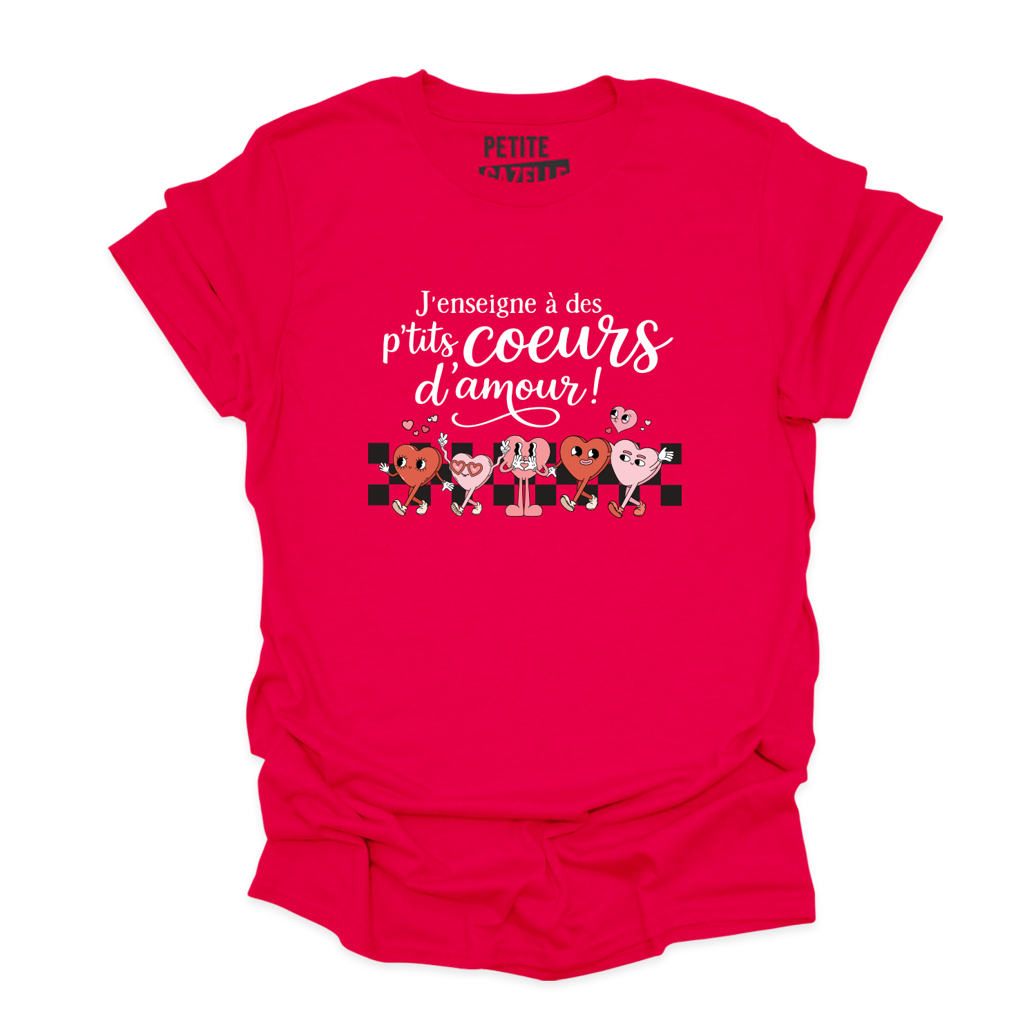 T-SHIRT COL ROND | J'enseigne à des p'tits coeurs
