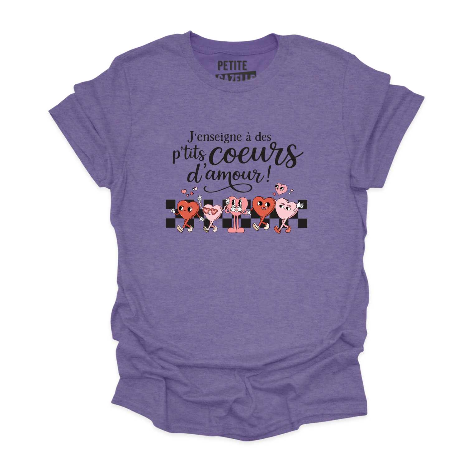 T-SHIRT COL ROND | J'enseigne à des p'tits coeurs