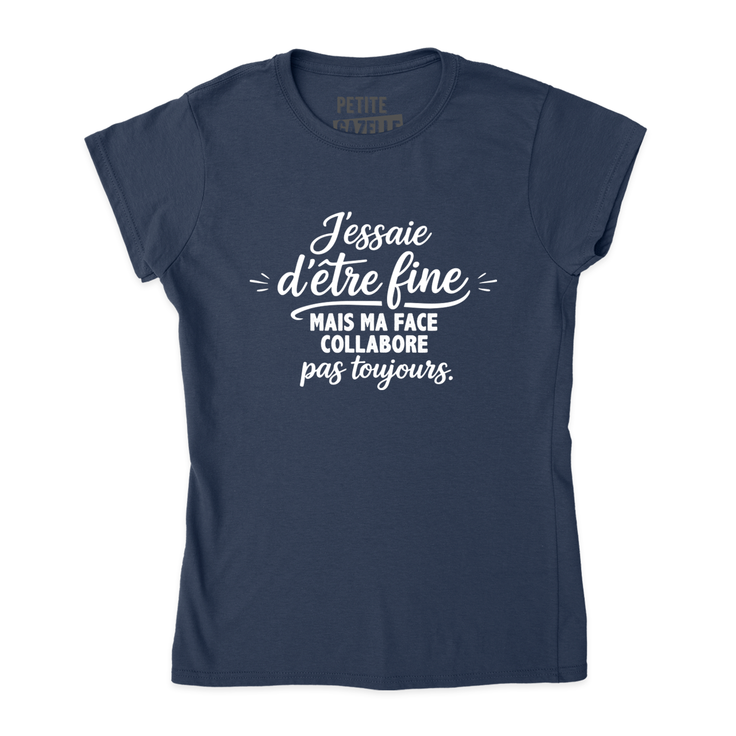 TSHIRT AJUSTÉ | J'essaie d'être fine mais ma face collabore pas toujours.