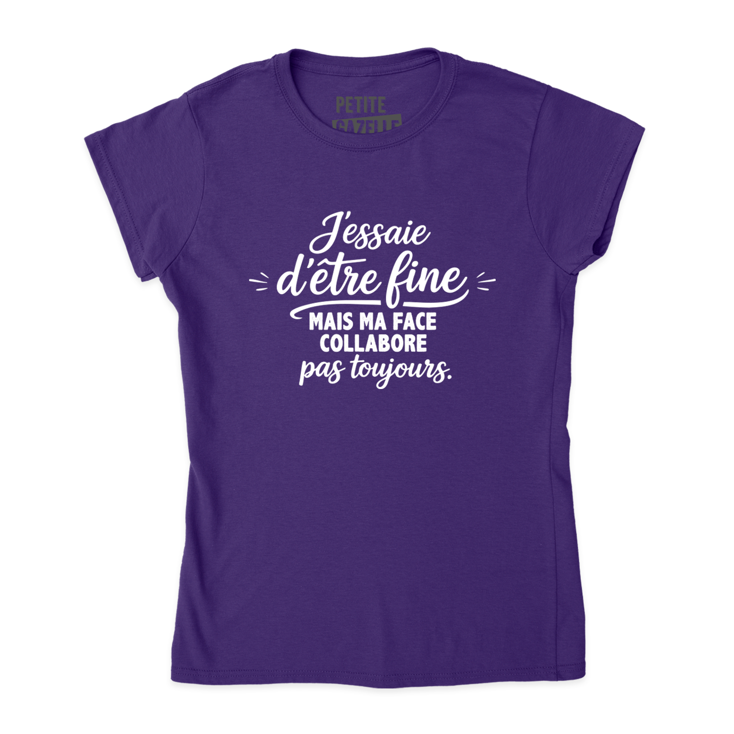 TSHIRT AJUSTÉ | J'essaie d'être fine mais ma face collabore pas toujours.