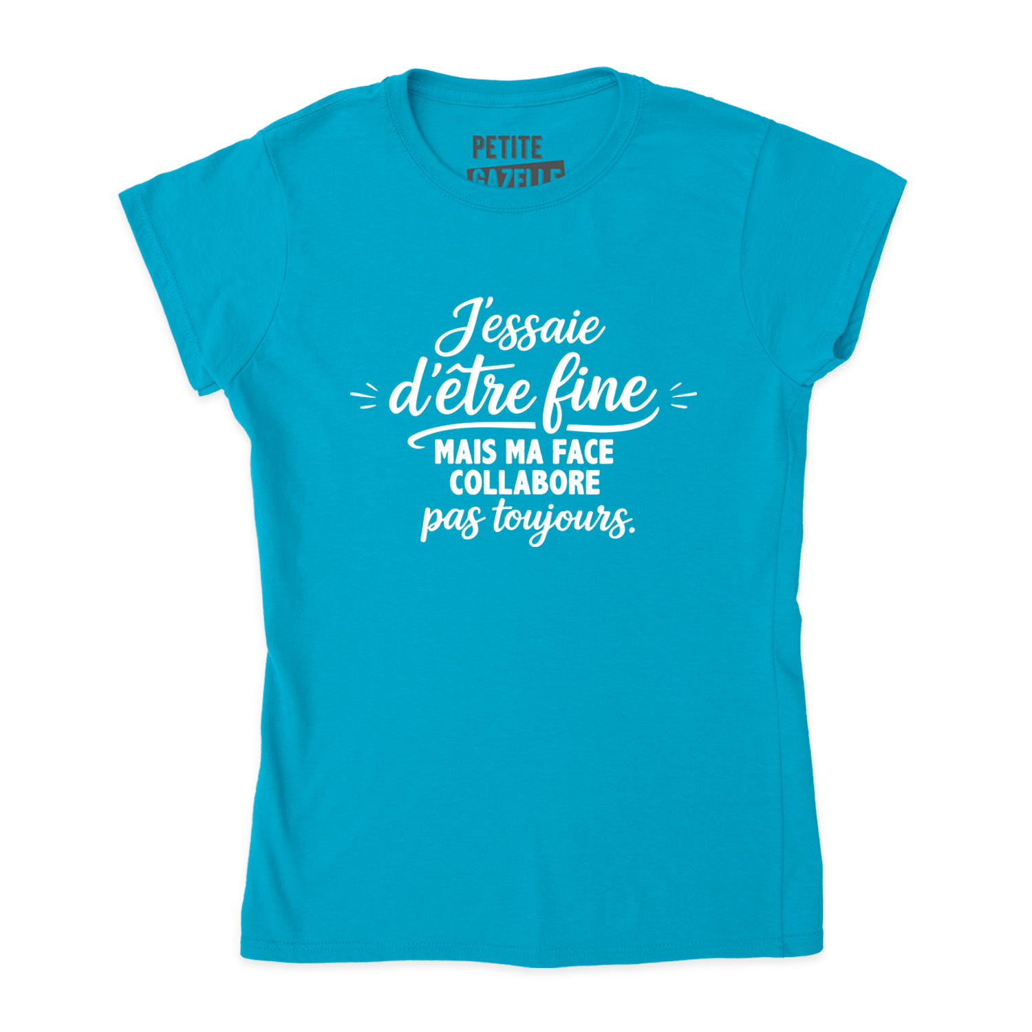 TSHIRT AJUSTÉ | J'essaie d'être fine mais ma face collabore pas toujours.