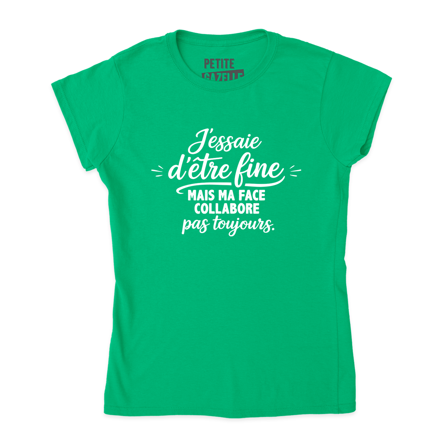 TSHIRT AJUSTÉ | J'essaie d'être fine mais ma face collabore pas toujours.
