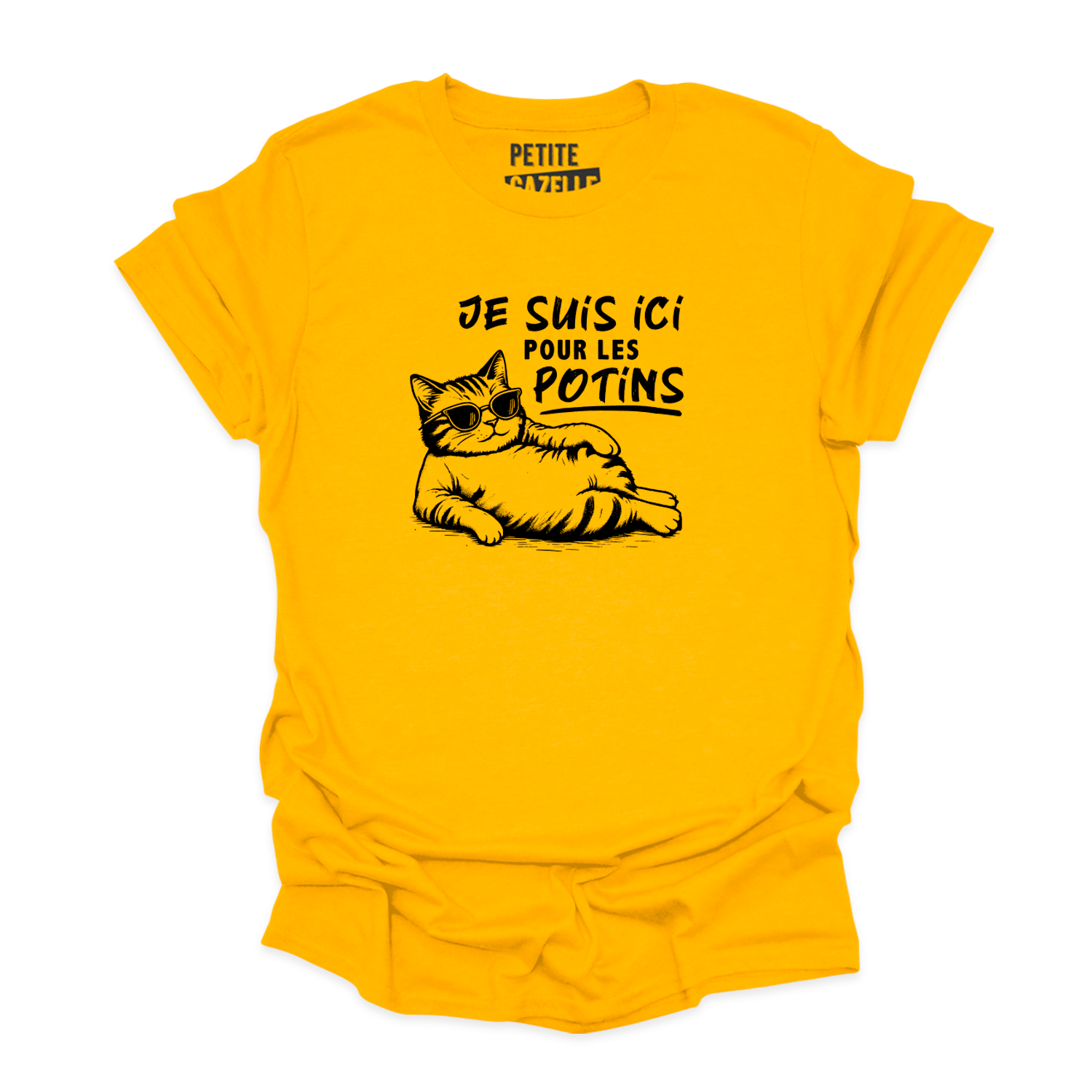 T-SHIRT COL ROND | Je suis ici pour les potins