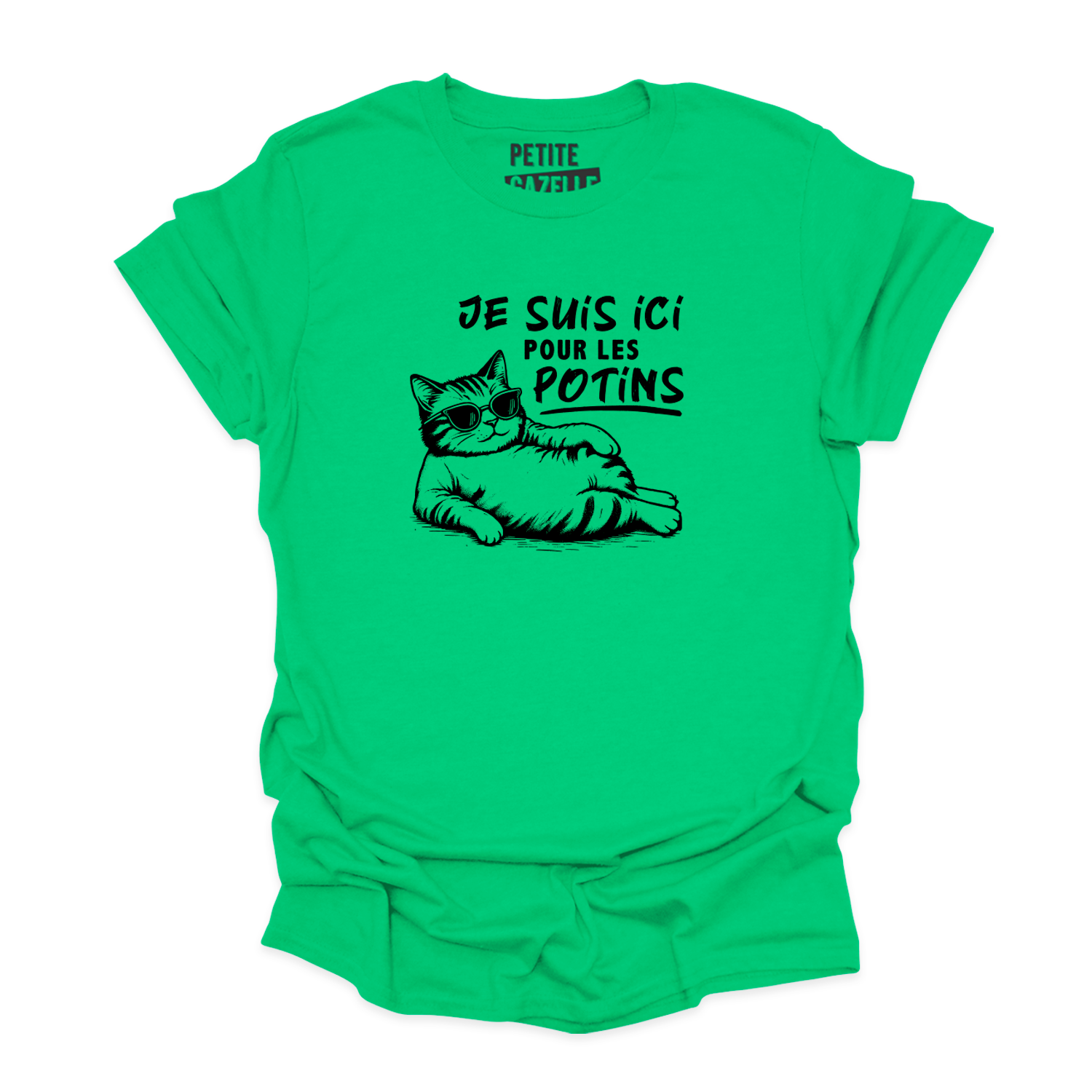 T-SHIRT COL ROND | Je suis ici pour les potins