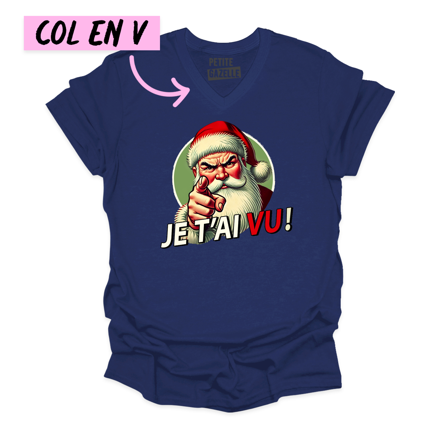 TSHIRT COL en V | Je t'ai vu !